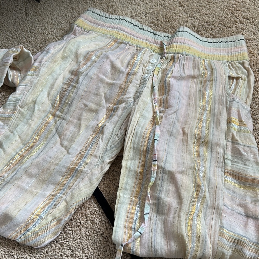 Ace & jig drawstring cotton gauze trousers